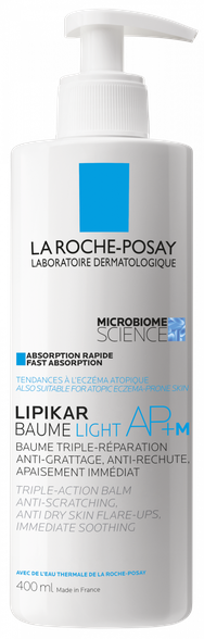 LA ROCHE-POSAY Lipikar Baume AP +M Light ķermeņa krēms, 400 ml