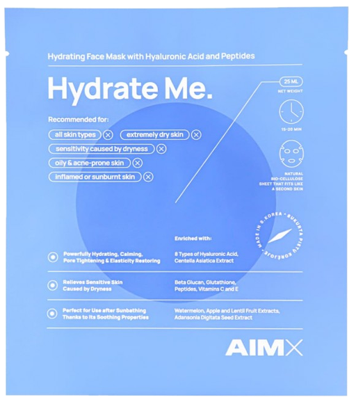 AIMX Hydrate Me маска для лица, 1 шт.
