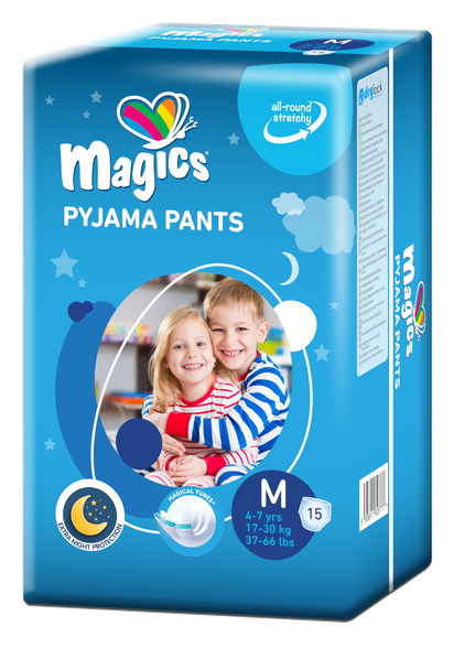 MAGICS Pyjama Pants M (17-30 kg) nappy pants, 15 pcs.