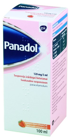 PANADOL 120 мг/5 мл суспензия, 100 мл