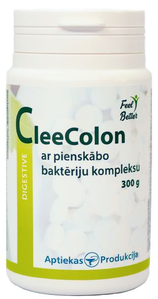 APTIEKAS PRODUKCIJA CleeColon Pienskābo Baktēriju Komplekss pulveris, 300 g