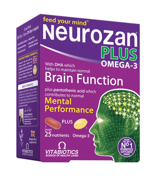 NEUROZAN Plus Omega-3 tabletes + kapsulas, 56 gab.