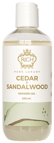 RICH Pure Luxury Cedar & Sandalwood dušas želeja, 280 ml