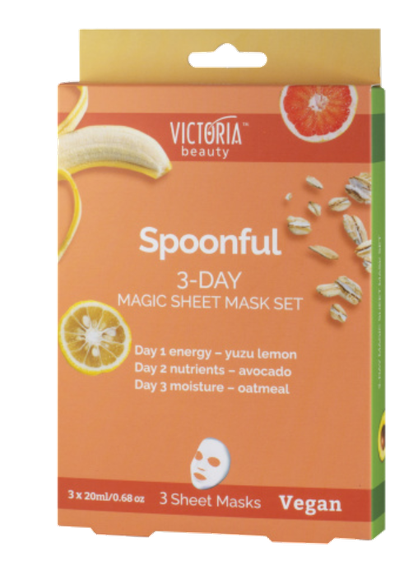 VICTORIA BEAUTY Spoonful 3-Day Magic auduma masku komplekts, 1 gab.