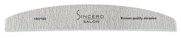 SINCERO SALON Profesional 180/180 Grey nail file, 1 pcs.