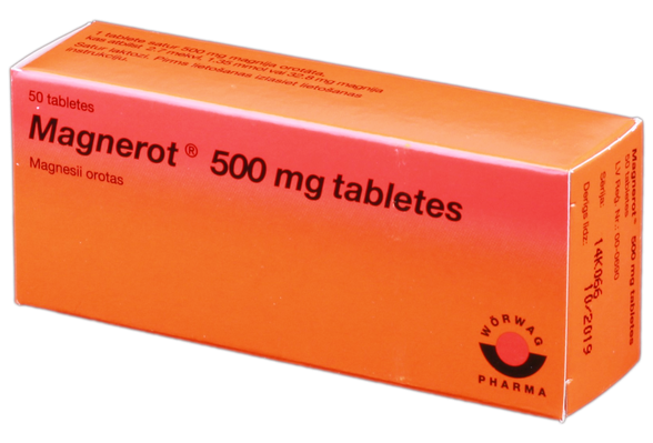 MAGNEROT 500 mg tabletes, 50 gab.