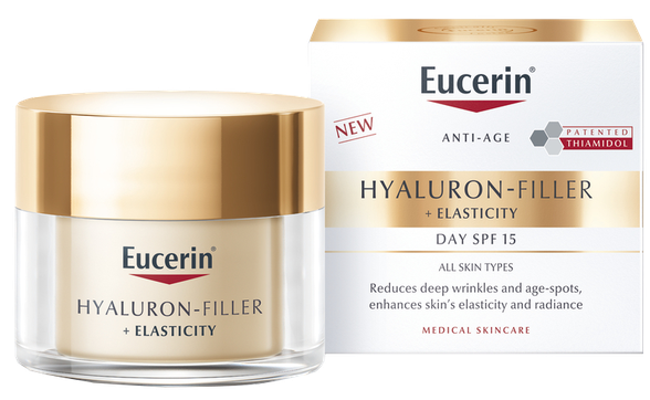 EUCERIN Hyaluron Filler + Elasticity Day SPF15 sejas krēms, 50 ml