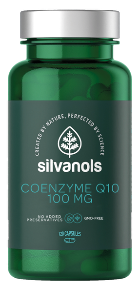 SILVANOLS Premium Coenzyme Q10 100% kapsulas, 120 gab.