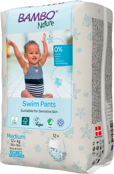 BAMBO Nature Swim Pants, M, 7-12 кг трусики, 12 шт.
