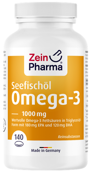ZEINPHARMA Seefischöl Omega-3 1000 mg kapsulas, 140 gab.