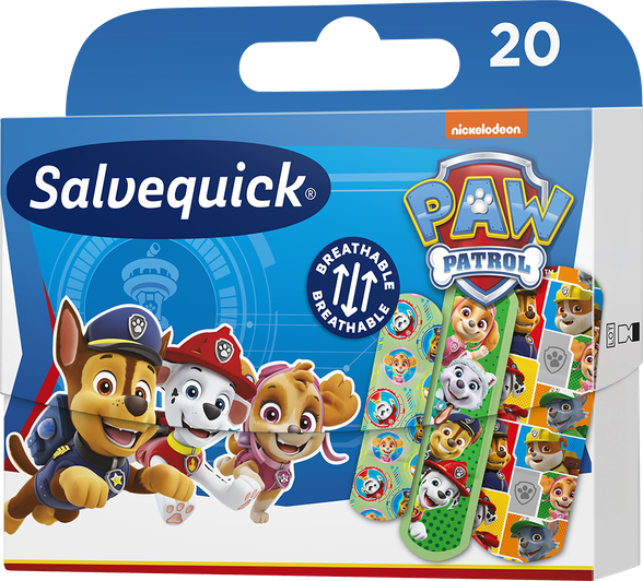 SALVEQUICK Paw Patrol Детский пластырь, 20 шт.