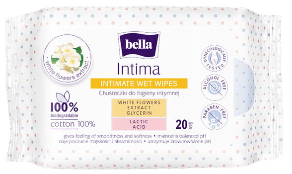 BELLA Intima wet wipes, 20 pcs.