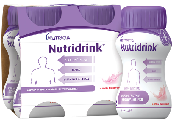 NUTRICIA Nutridrink with strawberry flavor 125 ml, 4 pcs.