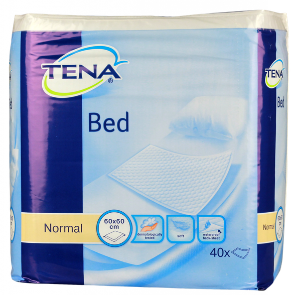 TENA Bed Normal 60x60 cm absorbent bed pad, 40 pcs.