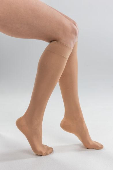 LAUMA MEDICAL Travel AD202 Class A Beige Pair Size 29-31 Medical compression knee-high socks, 1 pcs.