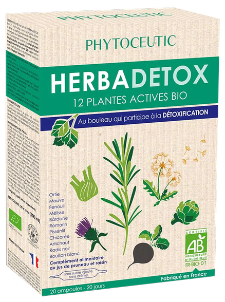 PHYTOCEUTIC Herbadetox 10 ml ampulas, 20 gab.