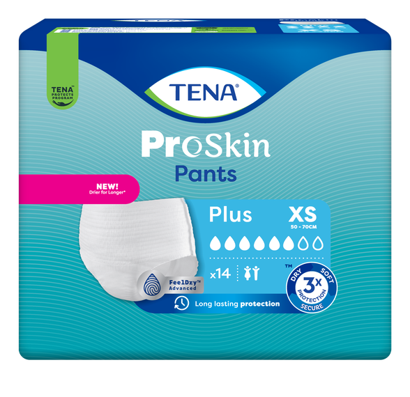 TENA Pants Plus XS nappy pants, 14 pcs.