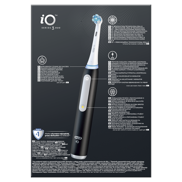 ORAL-B  iO3 Duo Matt Black + iO3 Ice Blue electric toothbrush, 2 pcs.