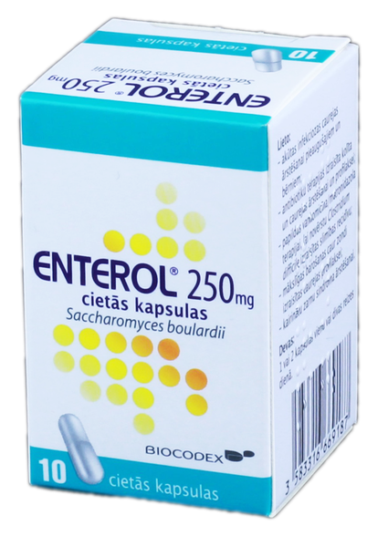 ENTEROL 250 mg hard capsules, 10 pcs.