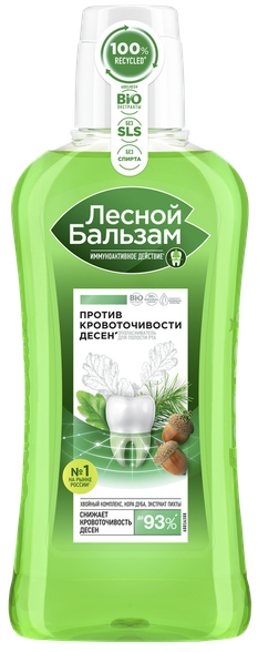 LESNOJ BALZAM Oak bark & white fir mouthwash, 400 ml