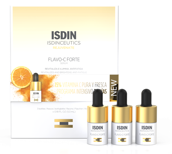 ISDIN Flavor-C Forte 15 % C vit 5,3 ml serums, 3 gab.