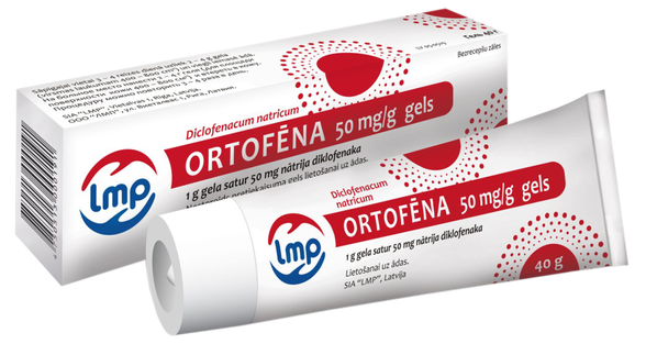 ORTOFĒNA 50 mg/g gel, 40 g