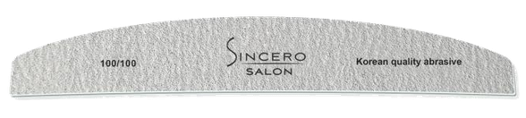 SINCERO SALON Profesional 100/100 Серая пилочка для ногтей, 1 шт.