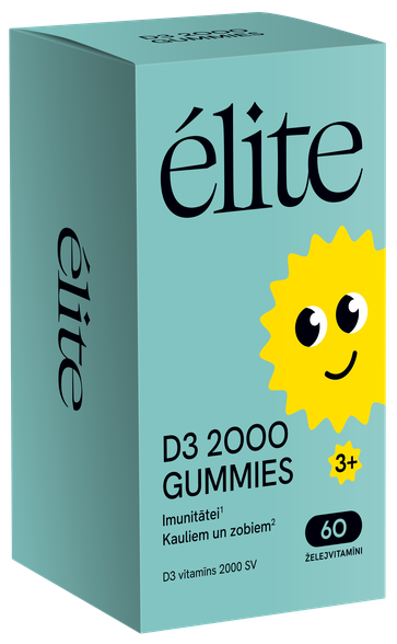 ELITE  D3 2000 SV Gummies chewable lozenges, 60 pcs.