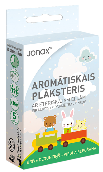 JONAX JONAX aроматические пластыри с эфирными маслами, 5 шт. пластырь, 5 шт.