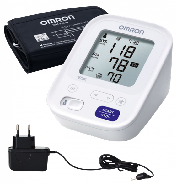 OMRON M3 with S adapter upper arm blood pressure monitor, 1 pcs.