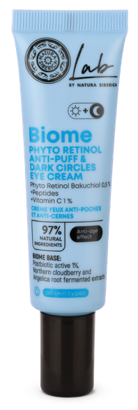 NATURA SIBERICA Lab Biome Anti-Puff & Dark Circles Phyto Retinol acu krēms, 30 ml