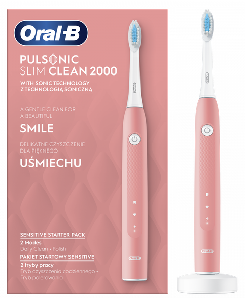 ORAL-B Pulsonic Slim Clean 2000  Pink elektriskā zobu birste, 1 gab.