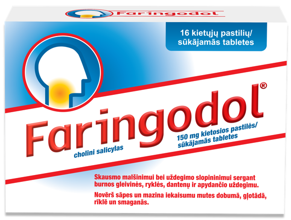 FARINGODOL  150 mg pastilas, 16 gab.