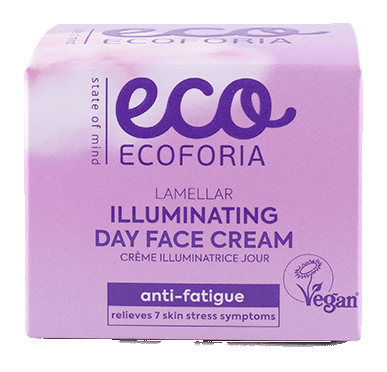 ECOFORIA Lavender Clouds Lamellar Illuminating Day sejas krēms, 50 ml