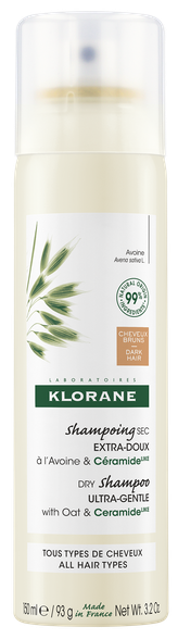 KLORANE Oat&Ceramide (for brown, dark hair) dry shampoo, 150 ml