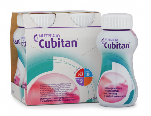 NUTRICIA Cubitan with strawberry flavor 200 ml, 4 pcs.