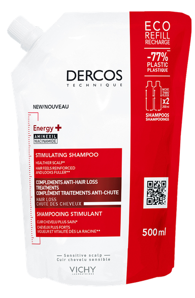 VICHY Dercos Energy+ Refill šampūns, 500 ml