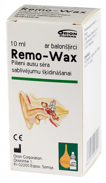 REMO-WAX с баллонным шприцем ушные капли, 10 мл