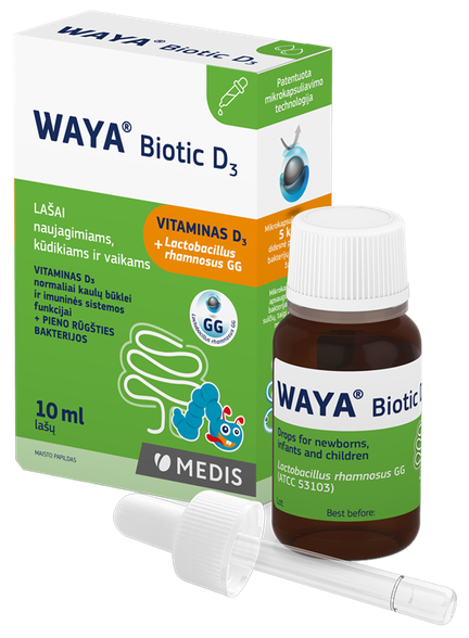 WAYA Biotic + vit D3 drops, 10 ml