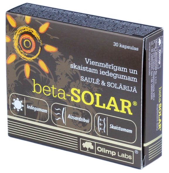 Olimp Labs Beta-Solar kapsulas, 30 gab.