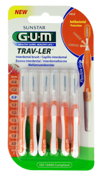 GUM Trav-Ler 0,9 mm interdental brush, 6 pcs.