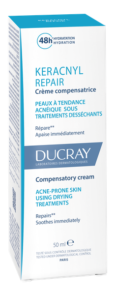 DUCRAY Keracnyl Repair Compensatory sejas krēms, 50 ml