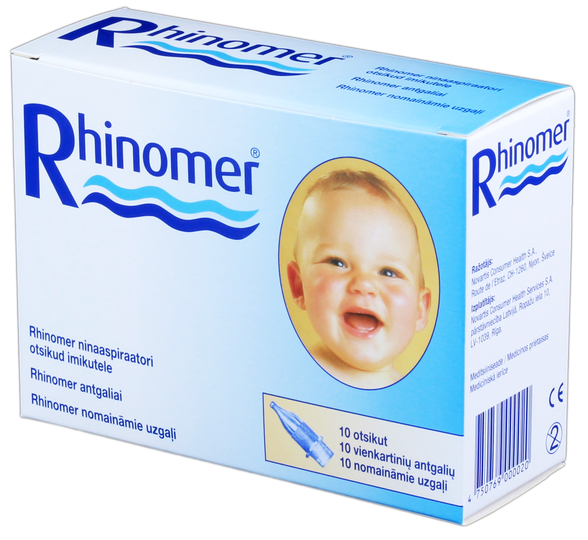 RHINOMER nasal aspirator replacement tips, 10 pcs.