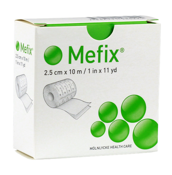 MEFIX 10m x 2.5 cm leikoplasts rullī, 1 gab.