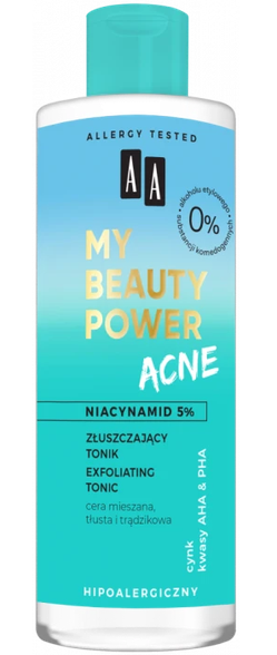 AA MY BEAUTY POWER Acne exfoliating tonic, 200 ml