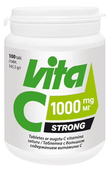 VITA C Strong 1000 mg tabletes, 100 gab.