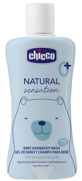 CHICCO Baby Natural Sensation Hair & Body Aloe Vera & Chamomile очищающее средство, 200 мл