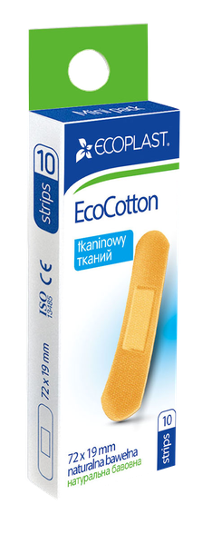 ECOPLAST EcoCotton Mini 72x19mm bandage, 10 pcs.