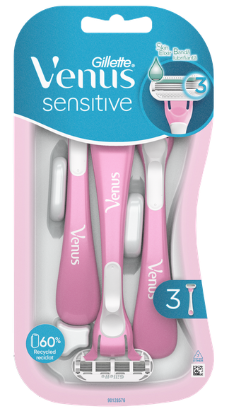 GILLETTE Venus Smooth Sensitive disposable razors, 3 pcs.
