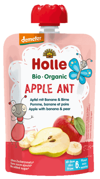 HOLLE Apple, banana and pear puree, 100 g